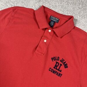 Polo Jeans Company Polo Mens Large RL Stitched Spell Out 67 Cotton Vintage
